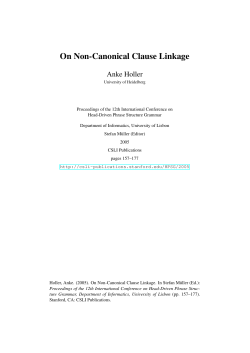 On Non-Canonical Clause Linkage