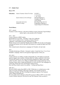 CV &ndash; Sam Oliver