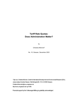 Tariff Rate Quotas: Does Administration Matter?