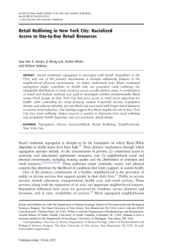 Retail Redlining in New York City: Racialized