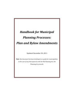 Plan and Bylaw Amendments