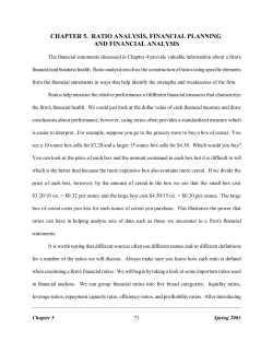 CHAPTER 5. RATIO ANALYSIS, FINANCIAL PLANNING AND