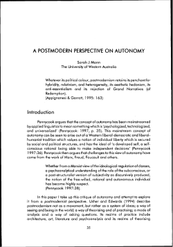 a postmodern perspective on autonomy