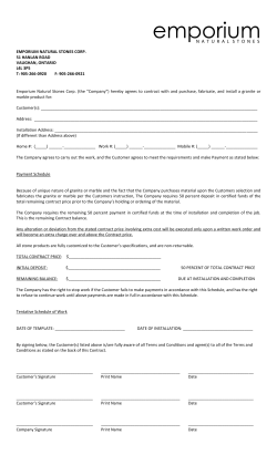 see CONTRACT - Stone Emporium