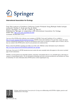 Food Web Analysis of Southern California Coastal Wetlands Using