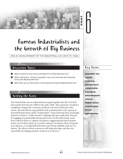 Famous Industrialists and the Growth of Big Business