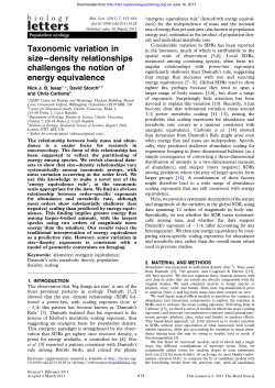 Taxonomic variation in size&ndash;density relationships challenges the
