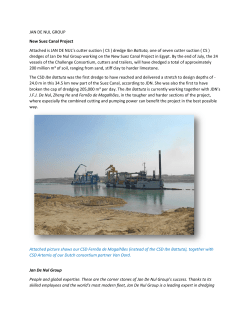JAN DE NUL GROUP - New Suez Canal Project