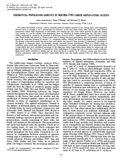 theoretical population genetics of mating-type linked haplo