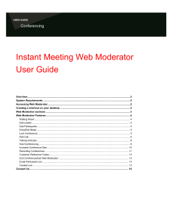 Instant Meeting Web Moderator User Guide