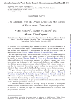 The Mexican War on Drugs: Crime and the Limits of Government
