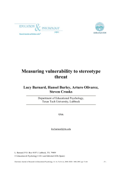 Measuring vulnerability to stereotype threat