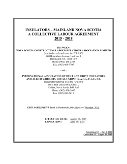 insulators &ndash; mainland nova scotia a collective labour
