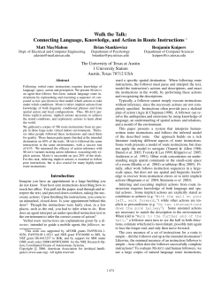 Walk the talk: Connecting language, knowledge, and action in route