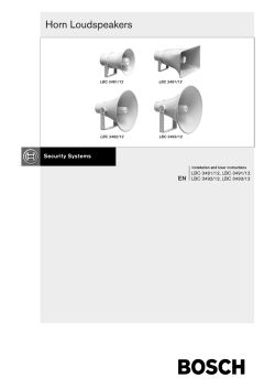 LBC 3481 - Bosch Security Systems