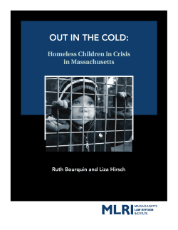 OUT IN THE COLD - Massachusetts Law Reform Institute