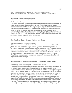 Soil Descriptions - Marion County Soil and Water Conservation District
