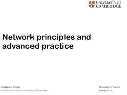 Network principles and advanced practice
