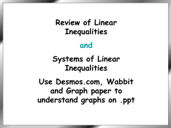 Systems of Linear Inequalities