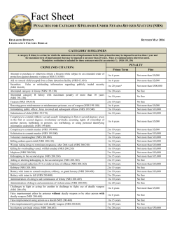 Fact Sheet - 2016 Category B Felonies