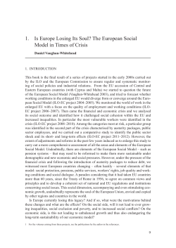 Is Europe losing its soul? The European social model in times