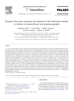 Neogene flora and vegetation development of the