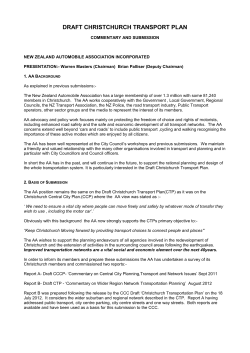 draft christchurch transport plan