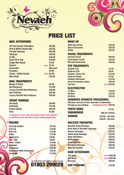 Nevaeh Pricelist poster