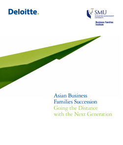 Asian Business Families Succession Going the Distance with the