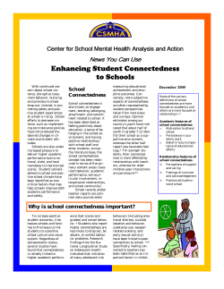 Enhancing Student Connectedness to Schools