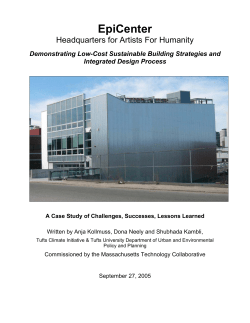 EpiCenter - Tufts Office of Sustainability