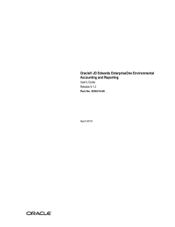 Oracle&reg; JD Edwards EnterpriseOne