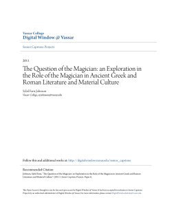 an Exploration in the Role of the Magician in Ancient Greek
