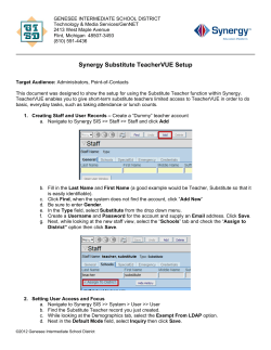 Substitute Teacher Setup - Genesee Intermediate School District