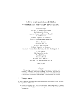 A New Implementation of LATEX`s verbatim and verbatim
