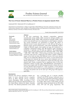 - Poultry Science Journal