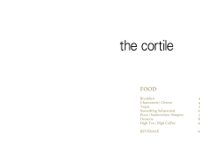 Cortile Menu - InterContinental Sydney