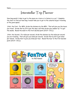 Interstellar Trip Planner
