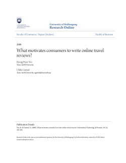What motivates consumers to write online travel