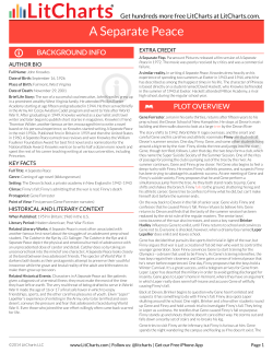 A Separate Peace - Bartlett Ninth Grade Academy