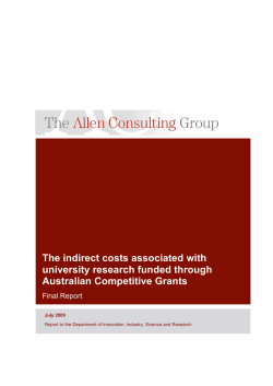 The indirect costs associated with university research funded
