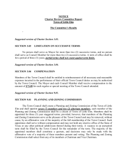 Notice - Charter Review Committee Results