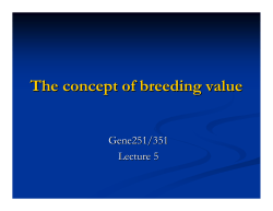 The concept of breeding value