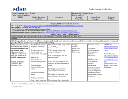 Language Arts - Mansfield ISD