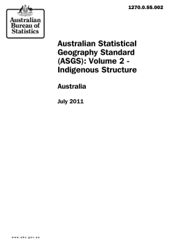 1270.0.55.002 Australian Statistical Geography Standard (ASGS