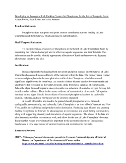 Developing an Ecological Risk Ranking System for Phosphorus for
