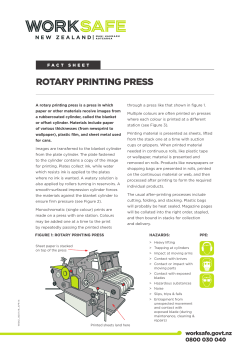 Rotary Printing Press - WorkSafe Manufacturing