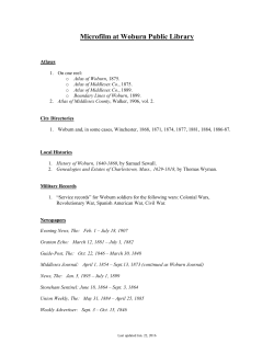 Microfilm at WPL - Woburn Public Library