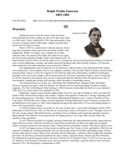 Ralph Waldo Emerson 1803-1882