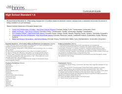 HS Physics Standard 1.6 Energy Changes Form